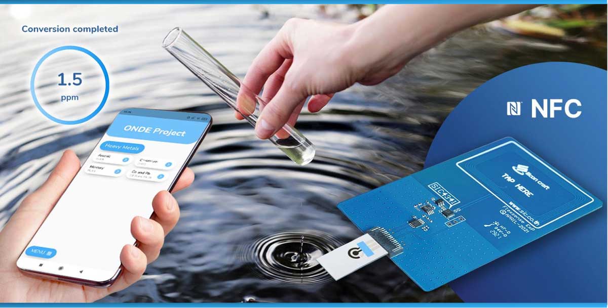 SIC4341 NFC-potentiostat card and application on a smartphone for the detection of heavy metal