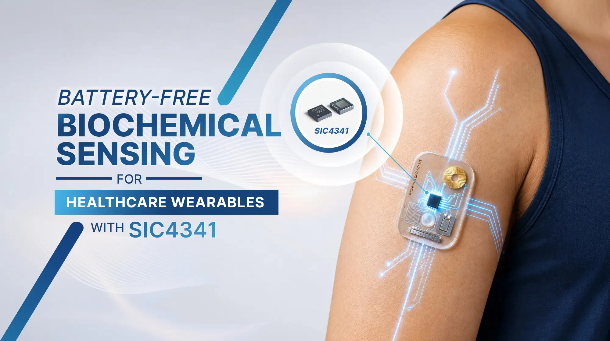 Battery-Free Biochemical Sensing for Healthcare Wearables with SIC4341 Introduction
